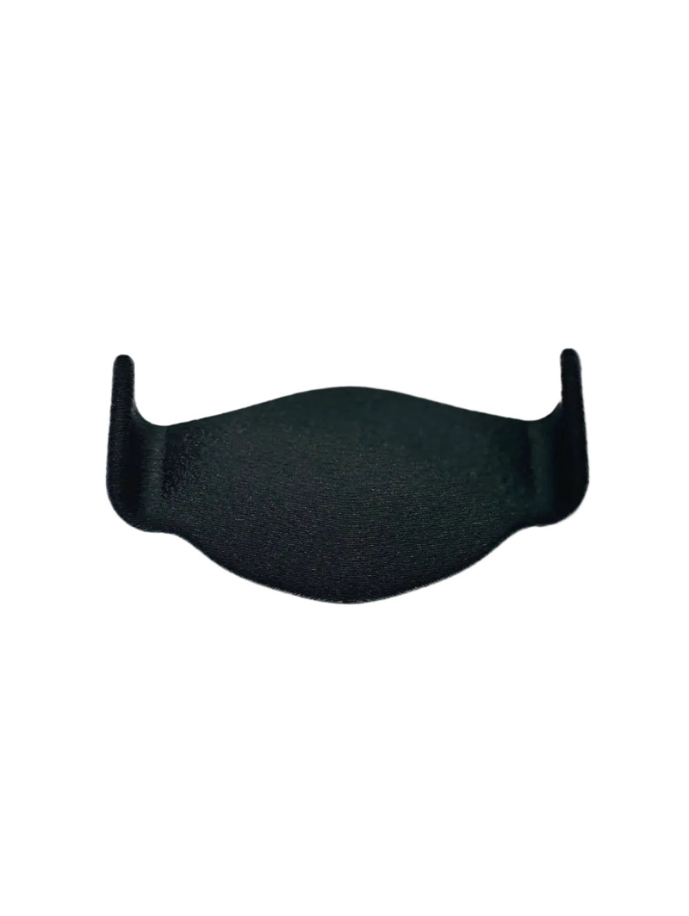 A black joystick topper on a white background viewed from above. 